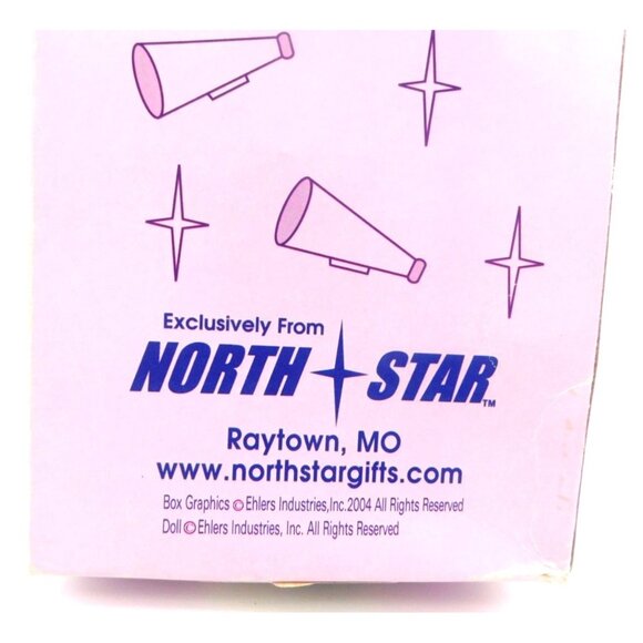 North Star Collegiate Cheerleading Doll Kansas University KU Jayhawks in Box - Picture 7 of 7